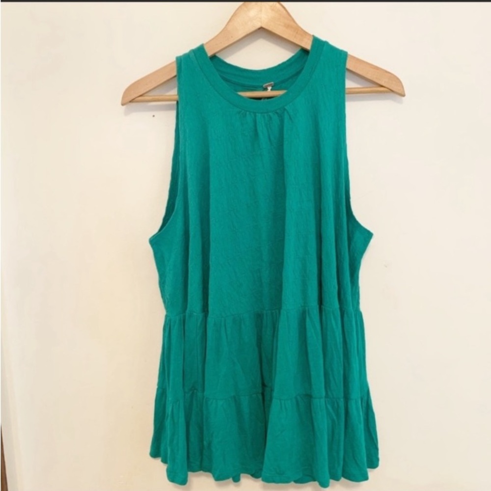 Free People Green Right On Time Tunic